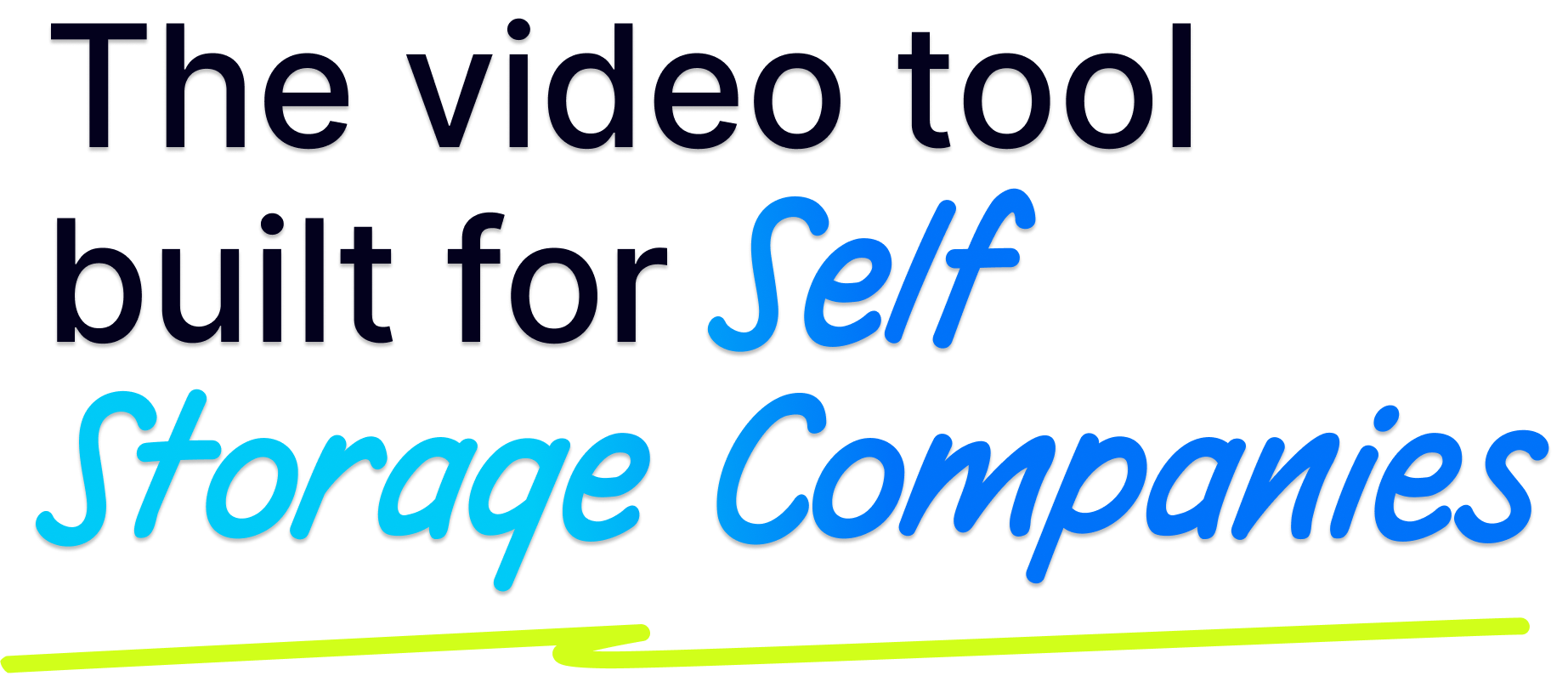 The video tool built for self storage companies